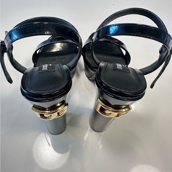 Dolce & Gabanna POLISHED CALFSKIN PLATFORM WOMEN SANDALS 38EU - Picture 6 of 13